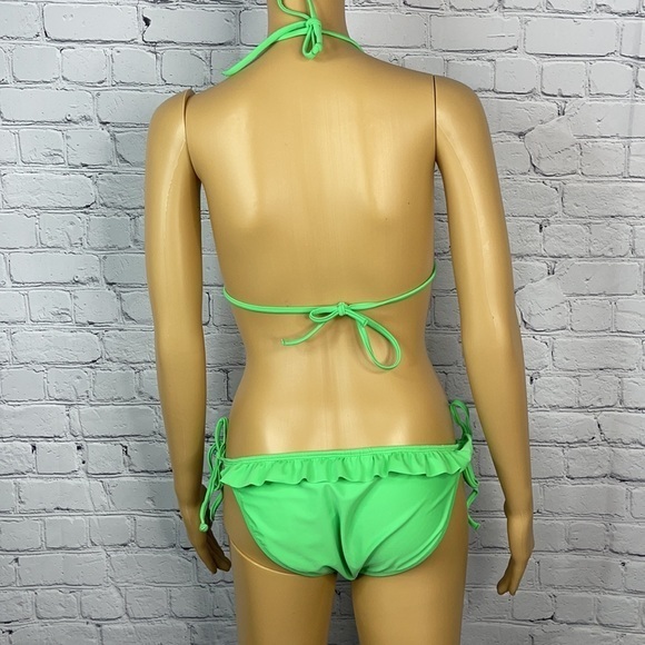 Old Navy Green Ruffle String Bikini size Small - Picture 6 of 12